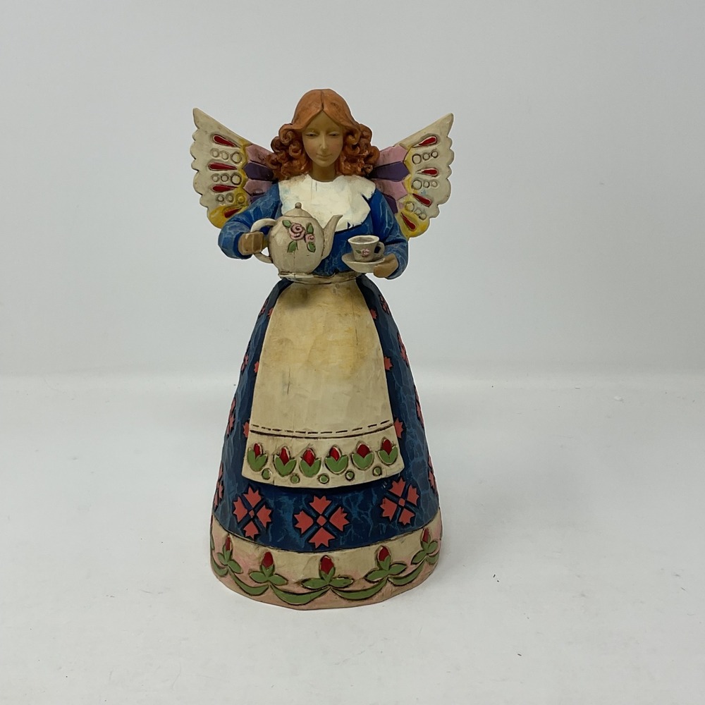 Jim Shore Heartwood Creek Angel of Hospitality 2002 Figurine Blue 111226